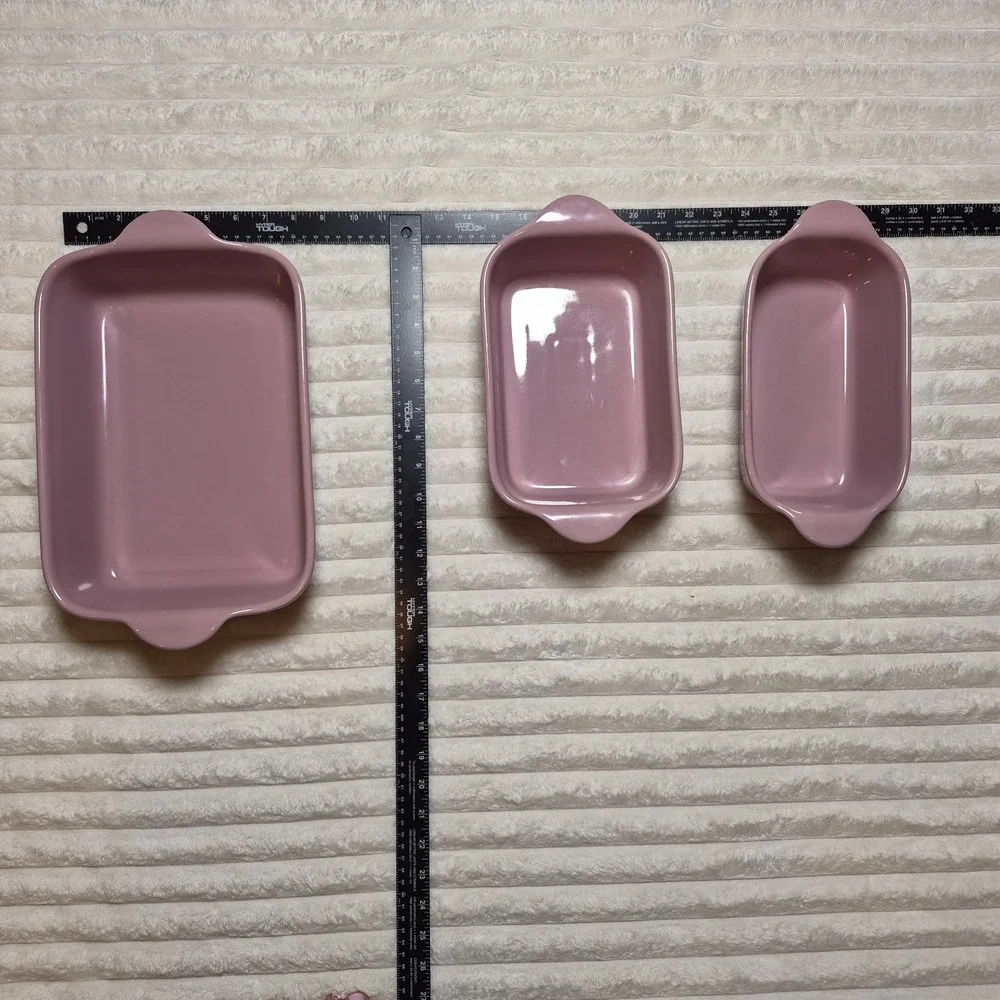 Our Place Ceramic Baking Dish Set 3 Piece Lavender Rectangular Stoneware